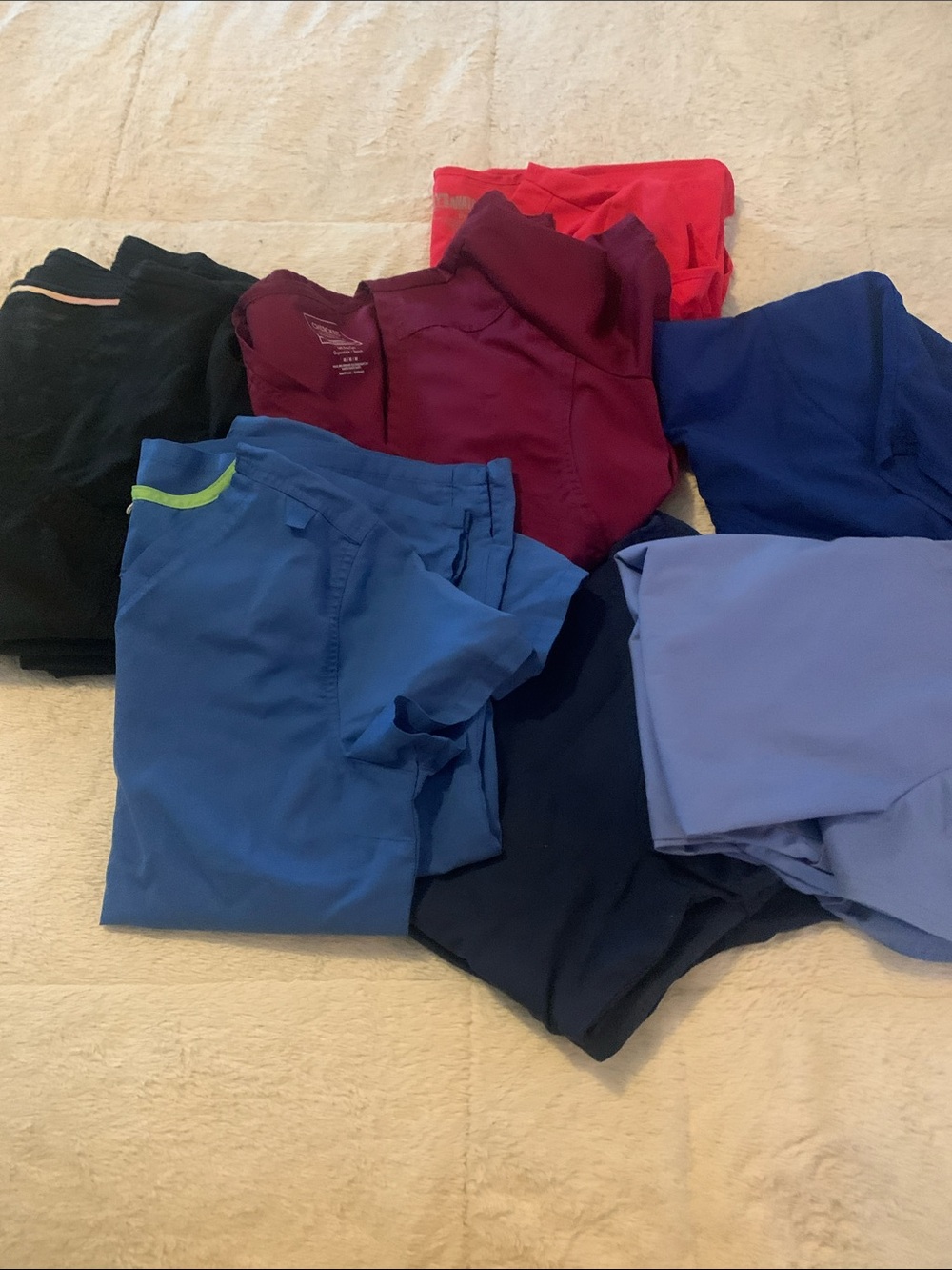 Mixed Color Medical Scrub Tops - Assorted Colors